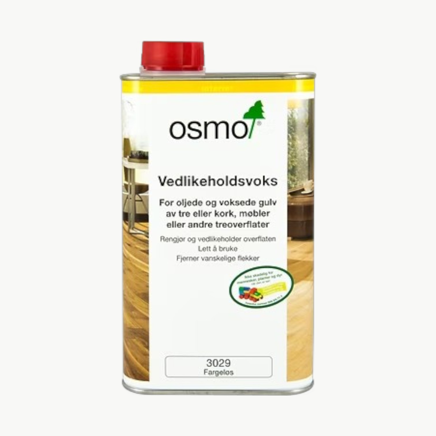 Osmo Rens og Vedlikeholdsvoks 3029 Klar 1 Liter for rengjøring og vedlikehold av treoverflater