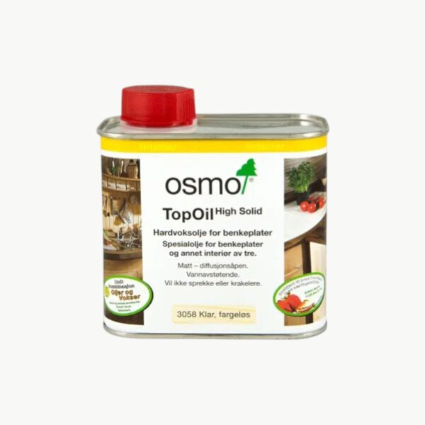 Osmo TopOil 3058 Klar Matt for behandling av benkeplater og treoverflater