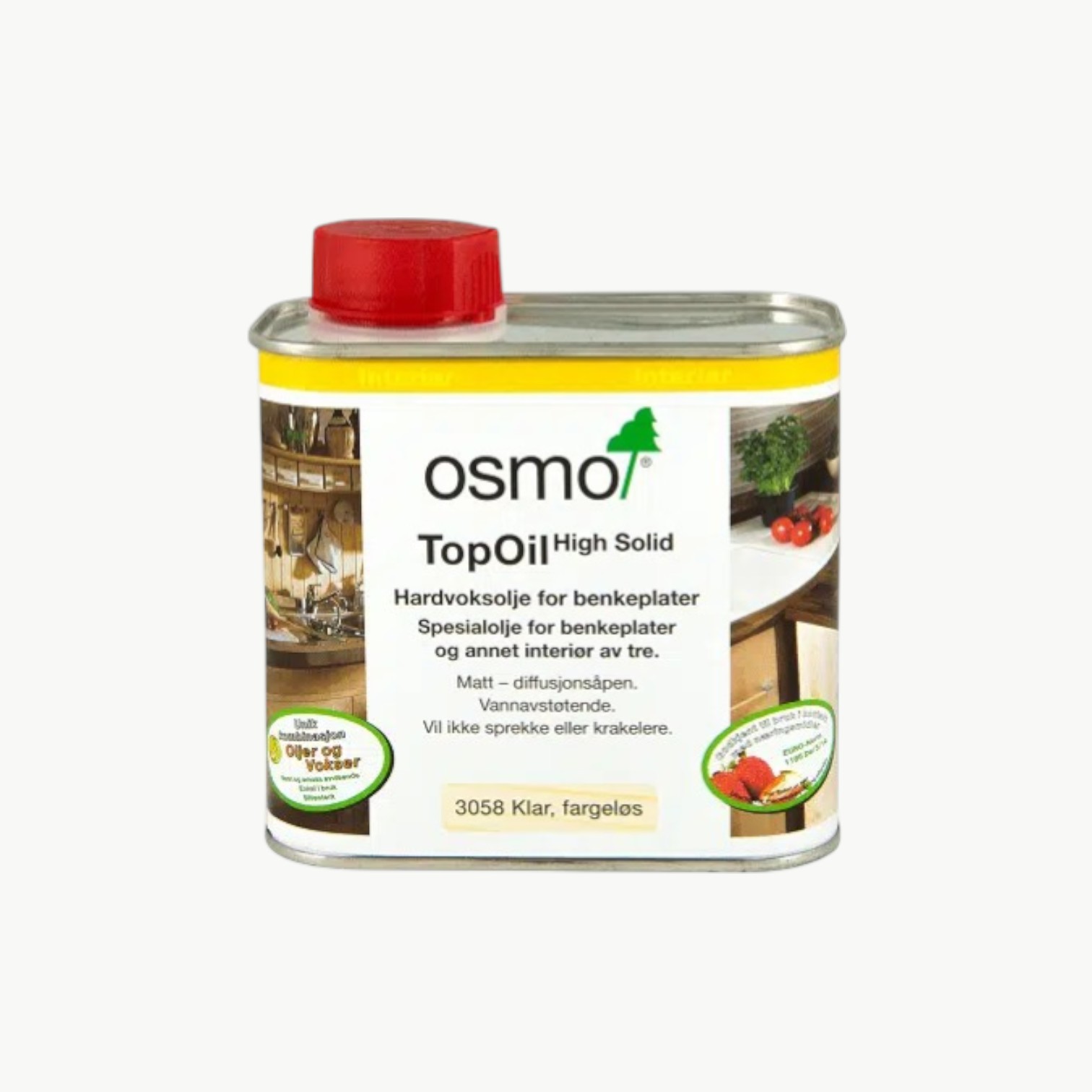 Osmo TopOil 3058 Klar Matt for behandling av benkeplater og treoverflater