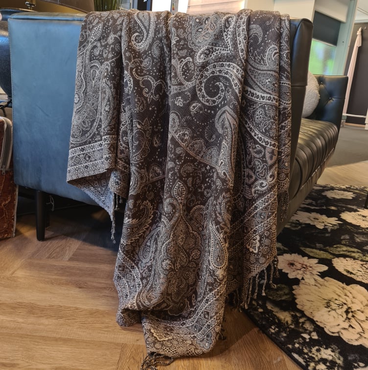Artwood Eroz Paisley Pledd, Brown - Bilde 2