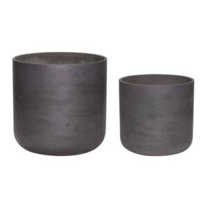 Hübsch Potte Cement Grå S/2