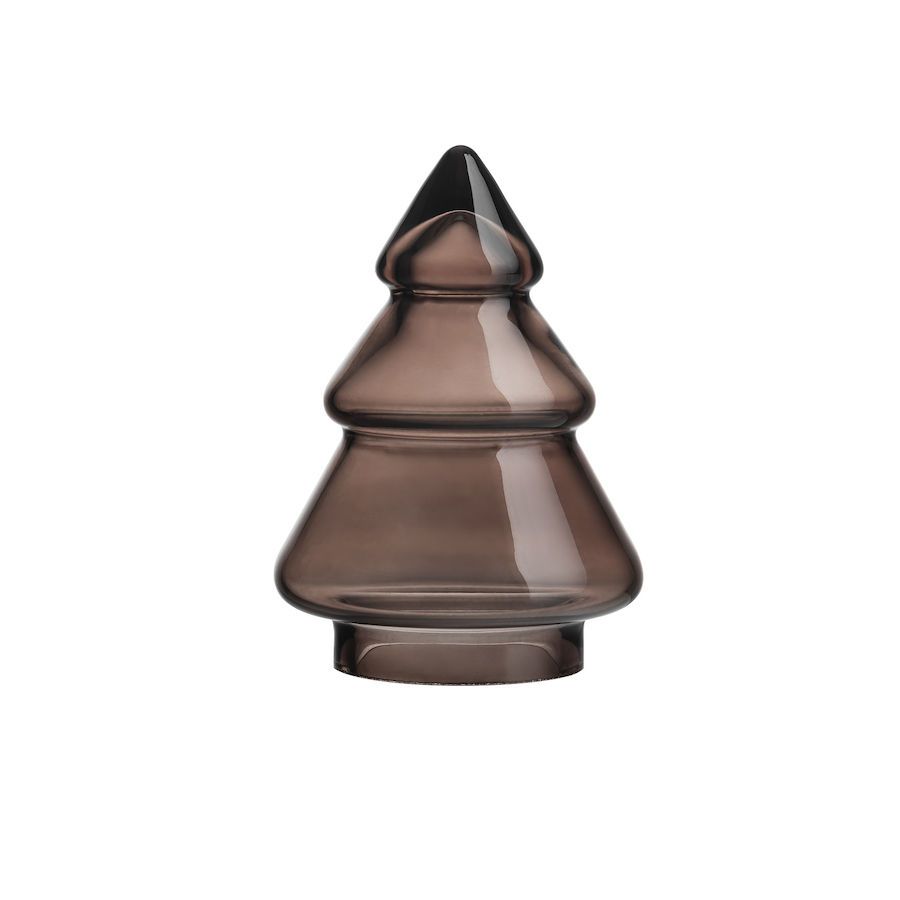 Hadeland Glassverk Juletre Glass Mørk Kakao 11,5cm - Bilde 1