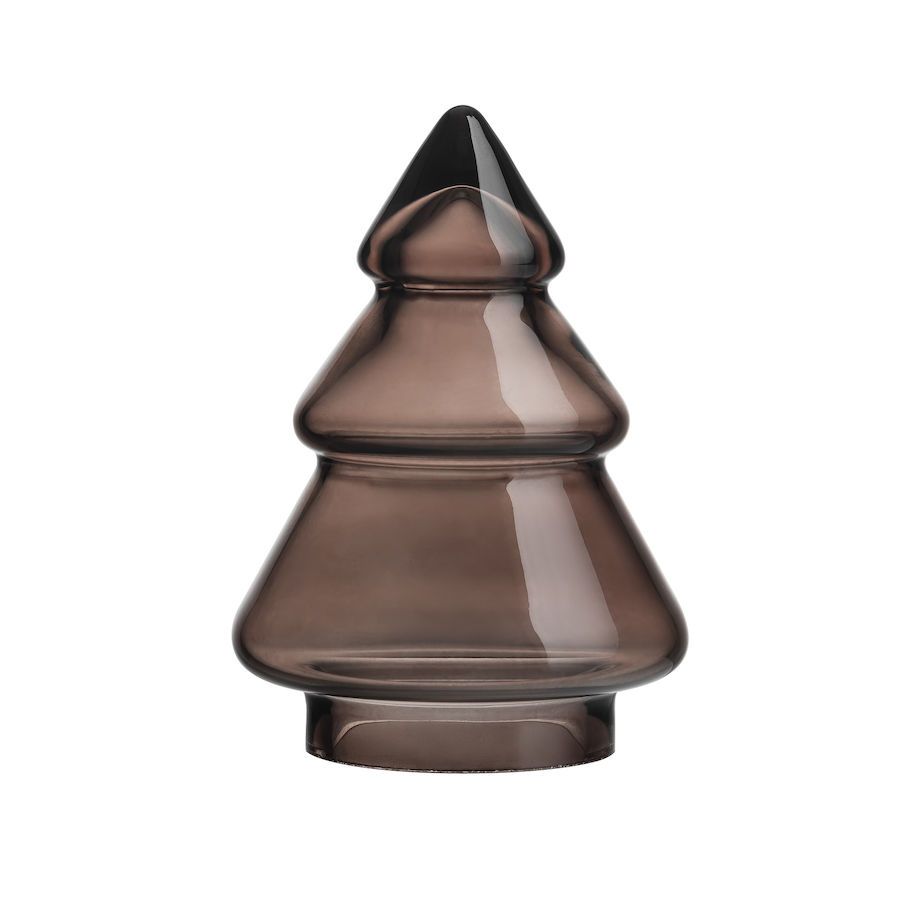 Hadeland Glassverk Juletre Glass Mørk Kakao 12,7cm - Bilde 1