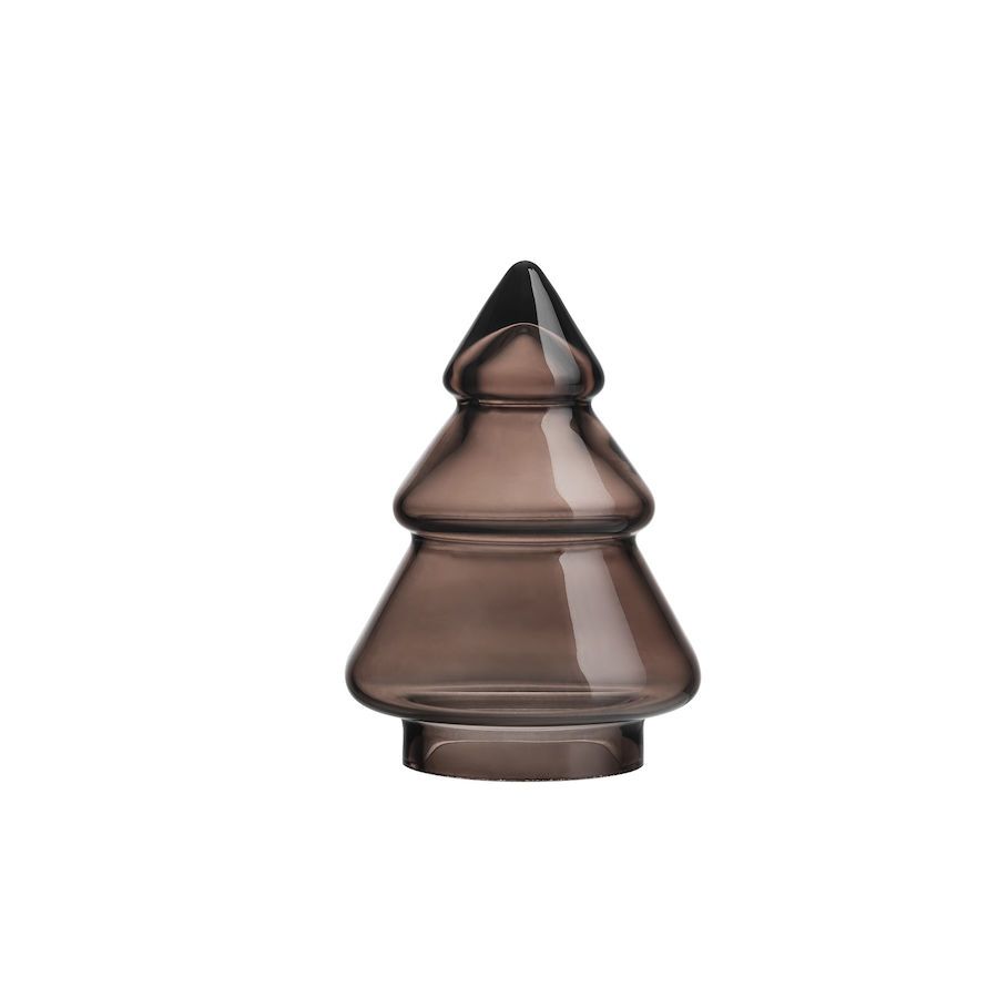 Hadeland Glassverk Juletre Glass Mørk Kakao 9,8cm - Bilde 1