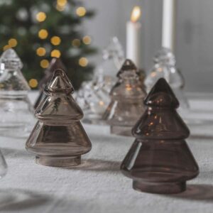 Hadeland Glassverk Juletre Glass Lys Kakao 9,8cm - Bilde 2