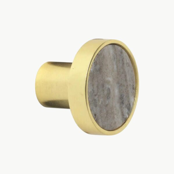 Marmorknott L Beige/Gold