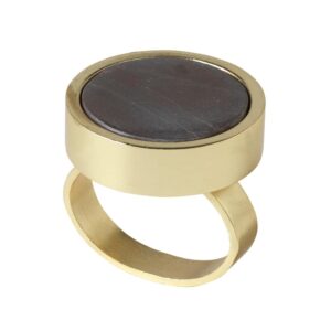 Cozy Living Marmor Serviettring, Toffee/Gold