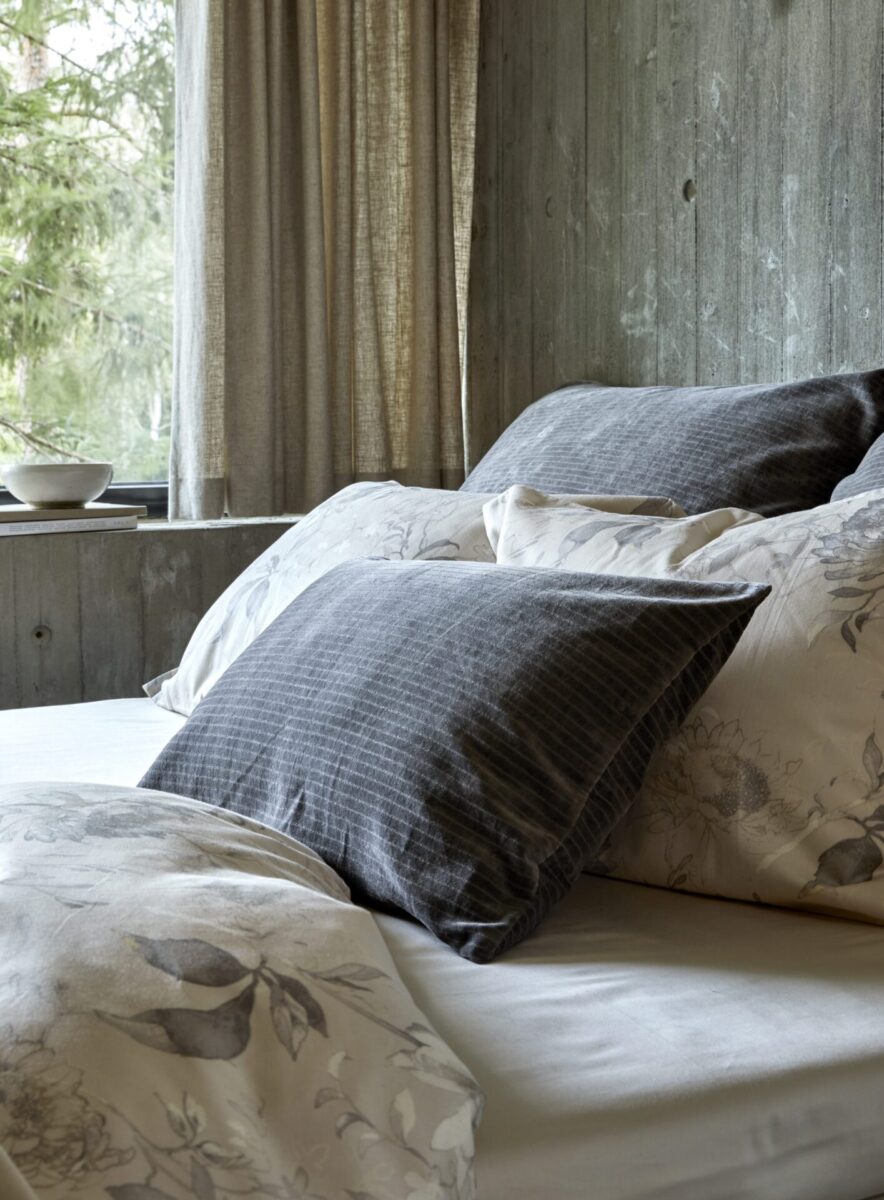 Høie Una Stålgrå, Velour Hotellputetrekk