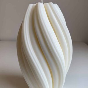 Wave Candle Offwhite (L)