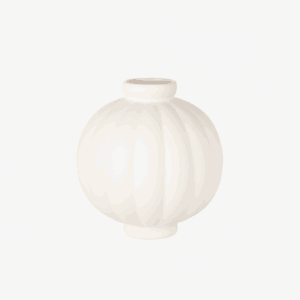 Louise Roe Balloon Vase 01 Raw White 25cm