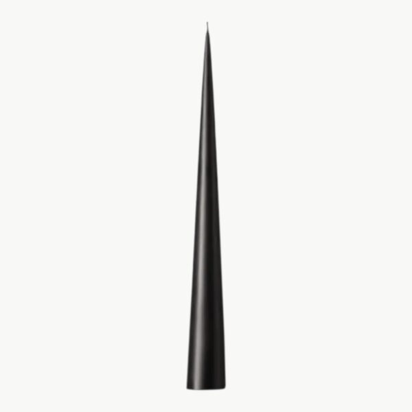 Kjeglelys 25cm no. 75 Raw Black Matt