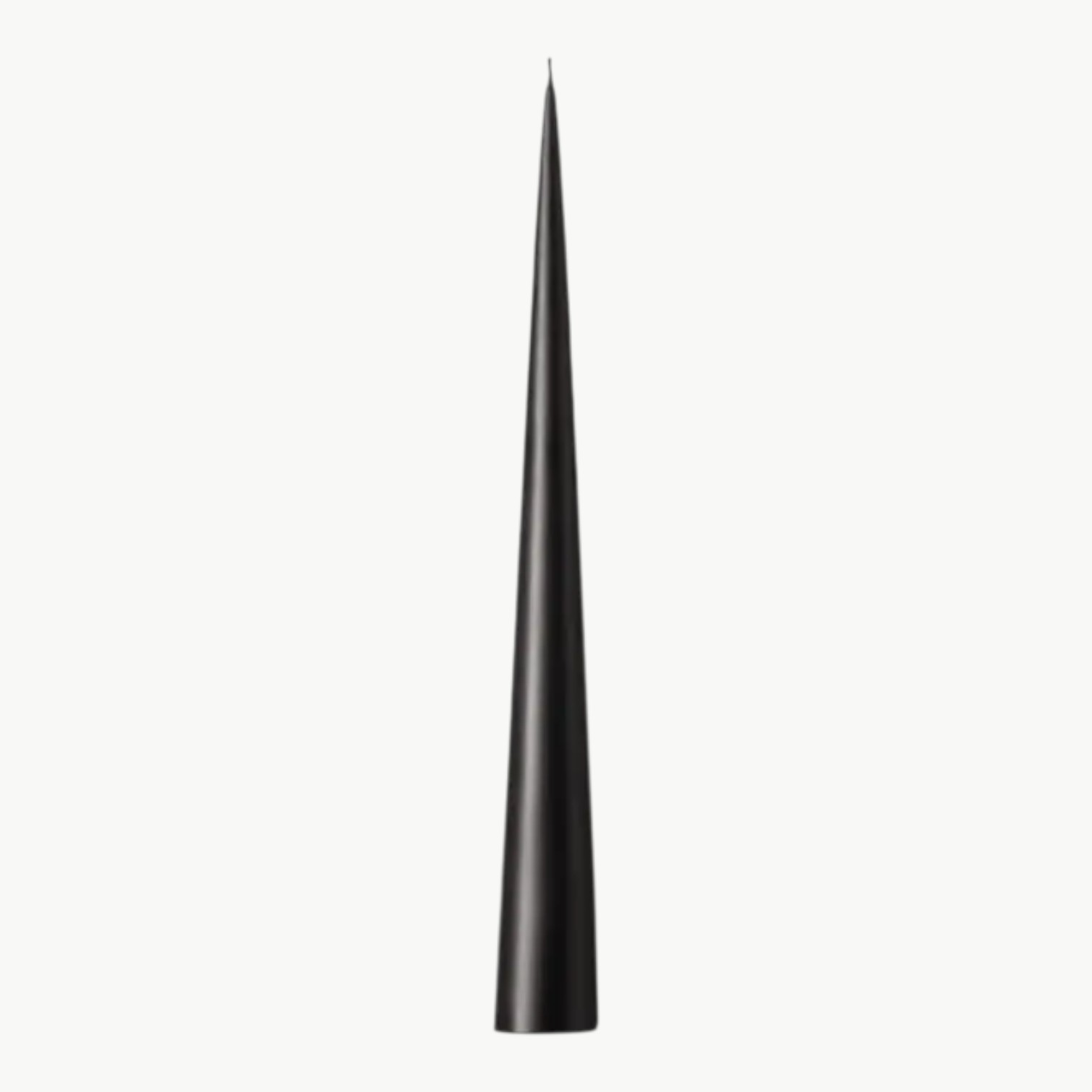 Kjeglelys 25cm no. 75 Raw Black Matt - Bilde 1