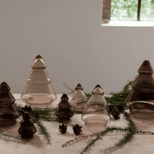 Hadeland Glassverk Juletre Glass Lys Kakao 12,7cm - Bilde 3