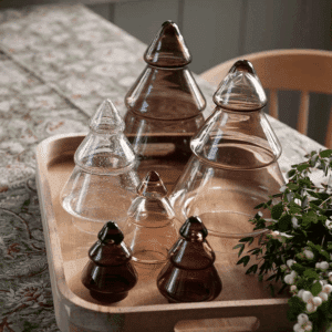 Hadeland Glassverk Juletre Glass Lys Kakao 12,7cm - Bilde 2