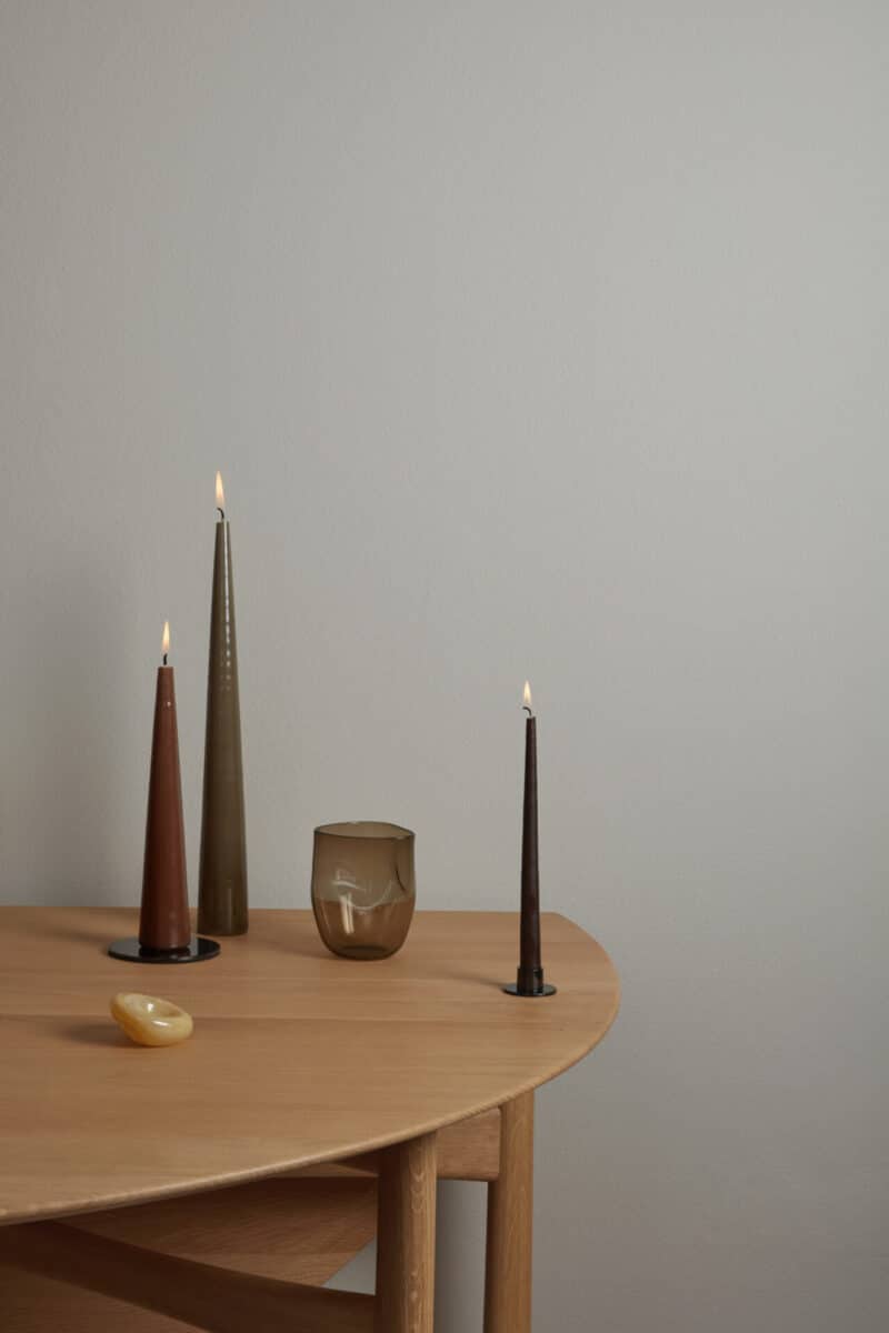 Lysfat Sort Matt 12cm