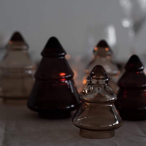 Hadeland Glassverk Juletre Glass Lys Kakao 12,7cm - Bilde 7