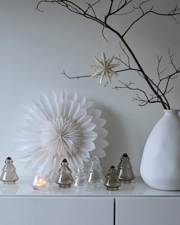 Hadeland Glassverk Juletre Glass Lys Kakao 12,7cm - Bilde 4