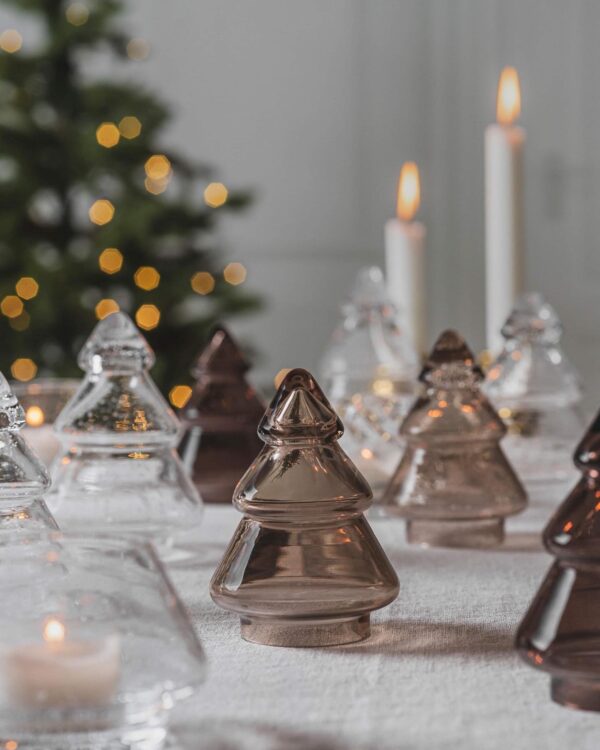 Hadeland Glassverk Juletre Glass Lys Kakao 12,7cm - Bilde 8