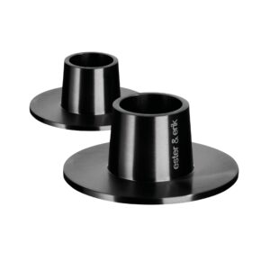 Ester & Erik Lysestake Medium Matt Sort 2-pk