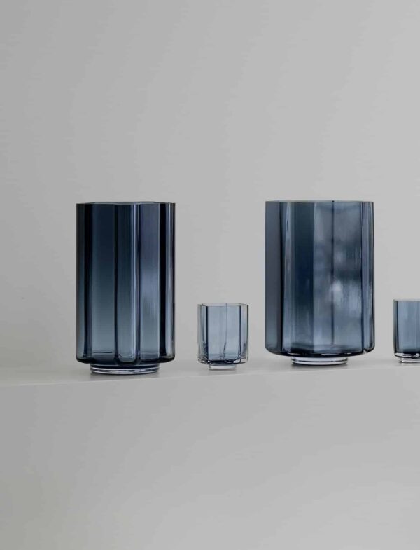 Louise Roe Funki Vase Rounded Blue H34cm - Bilde 3