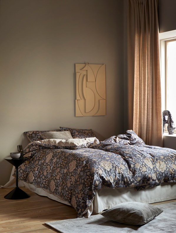 Høie Elisabeth Antrasitt Sateng Sengesett - Bilde 1