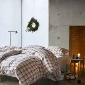 Høie Helmer Rød Flanell Sengesett - Bilde 1
