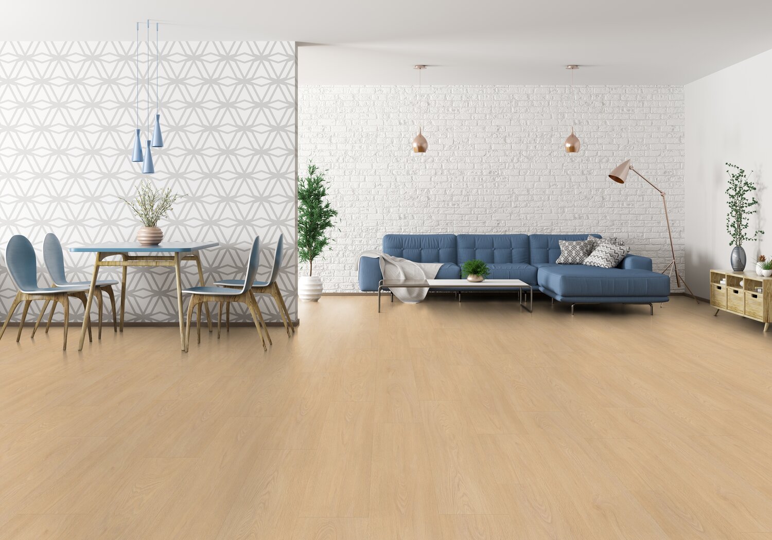 Klikkvinyl VIRTUO 55 RIGID ACOUSTIC 1462 BLOMMA CLEAR - EIR