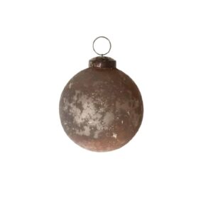 Julekule Rustikk Cement Hvit Ø7 cm