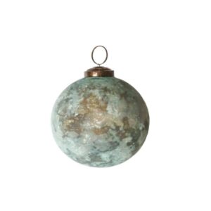 Julekule Rustikk Cement Turkis Ø15 cm