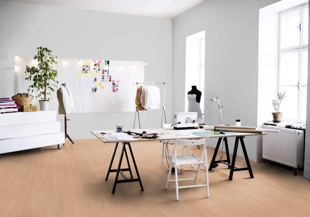 Klikkvinylgulv | Virtuo 55 Rigid Acoustic 1460 | Blomma Beige