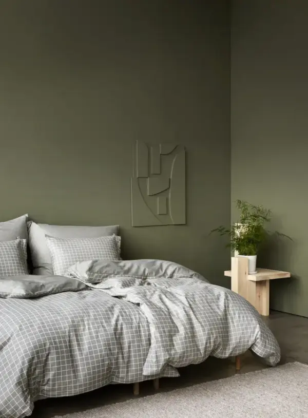 Høie Storm Naturlig Grønn Flanell Sengesett - Bilde 1