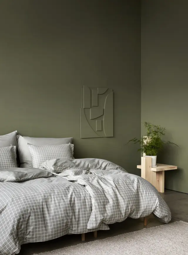 Høie Storm Naturlig Grønn Flanell Sengesett - Bilde 1