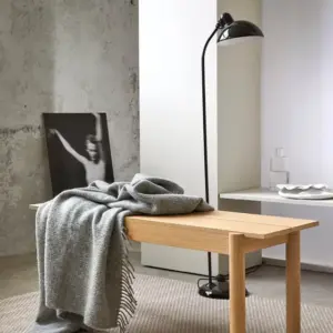 Høie Falketind Ullpledd Naturlig Grå