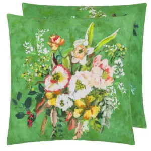 Margaretta Linen Pute Emerald 55x55cm