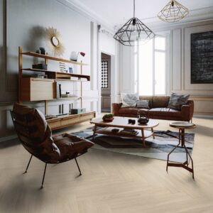 Klikkvinylgulv | Virtuo 55 Rigid Acoustic Herringbone 1464 | Blomma Light