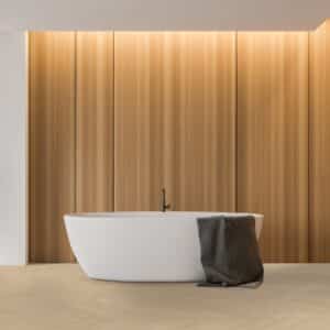 Klikkvinyl Fiskebenmønster Blomma Beige