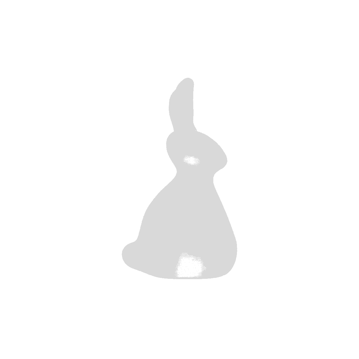 Hadeland Hare Hvit Frostet 11cm