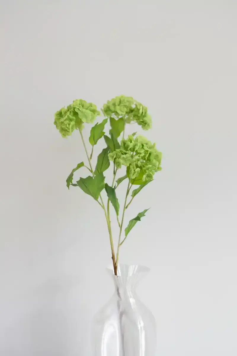 Naturtro Grønn Hortensia - Kunstig blomst