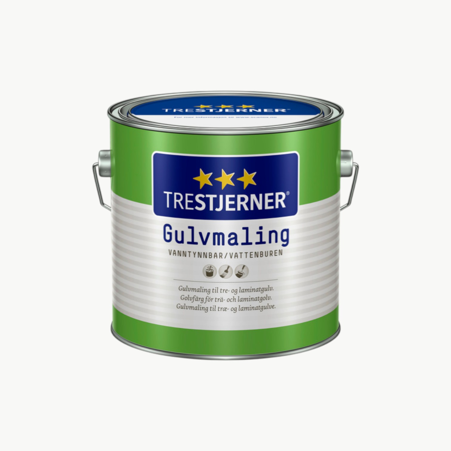 Trestjerner gulvmaling spann for maling av tre- og betonggulv