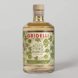 Gridelli - En frisk og aromatisk hvitvinseddik laget av økologiske Trebbiano-druer fra Italia