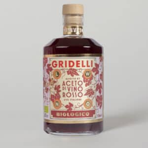 Gridelli - Denne rødvinseddiken er produsert av økologiske druer, gjæret og modnet med omhu.