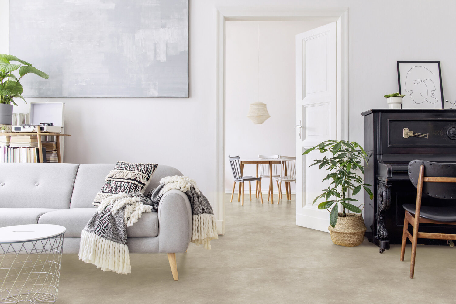 Gerflor Texline Nature Leone Desert – lyst gulvbelegg i varm betongtone