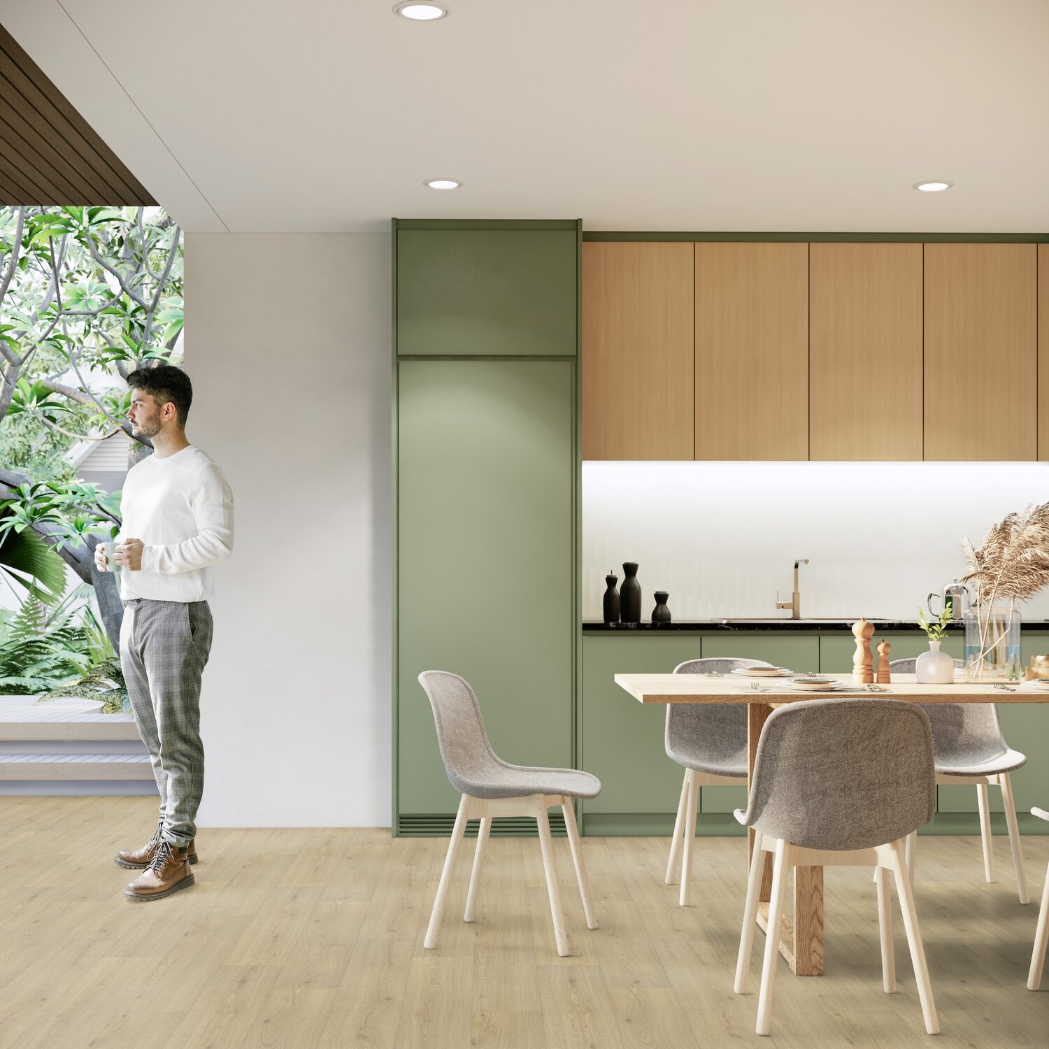 Texline Nature Forest Gold – bærekraftig gulvbelegg i varm tone