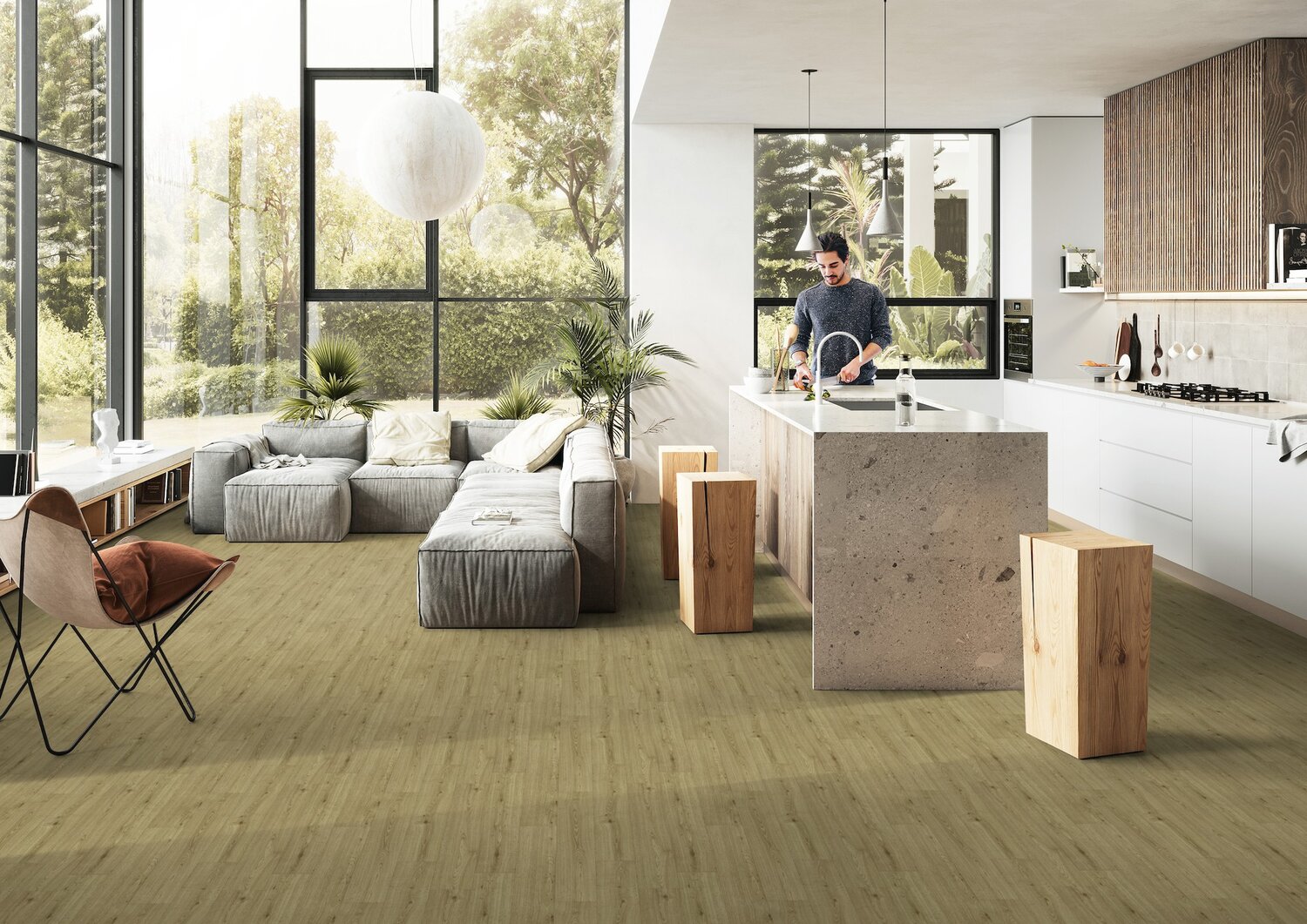 Forest Honey gulvbelegg – naturlig varme i moderne kjøkken og stue