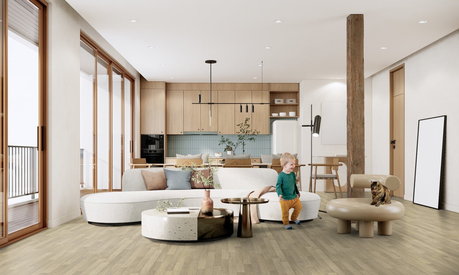 Gerflor Texline Nature Lodge Almond – lyst gulvbelegg med naturlig eikemønster