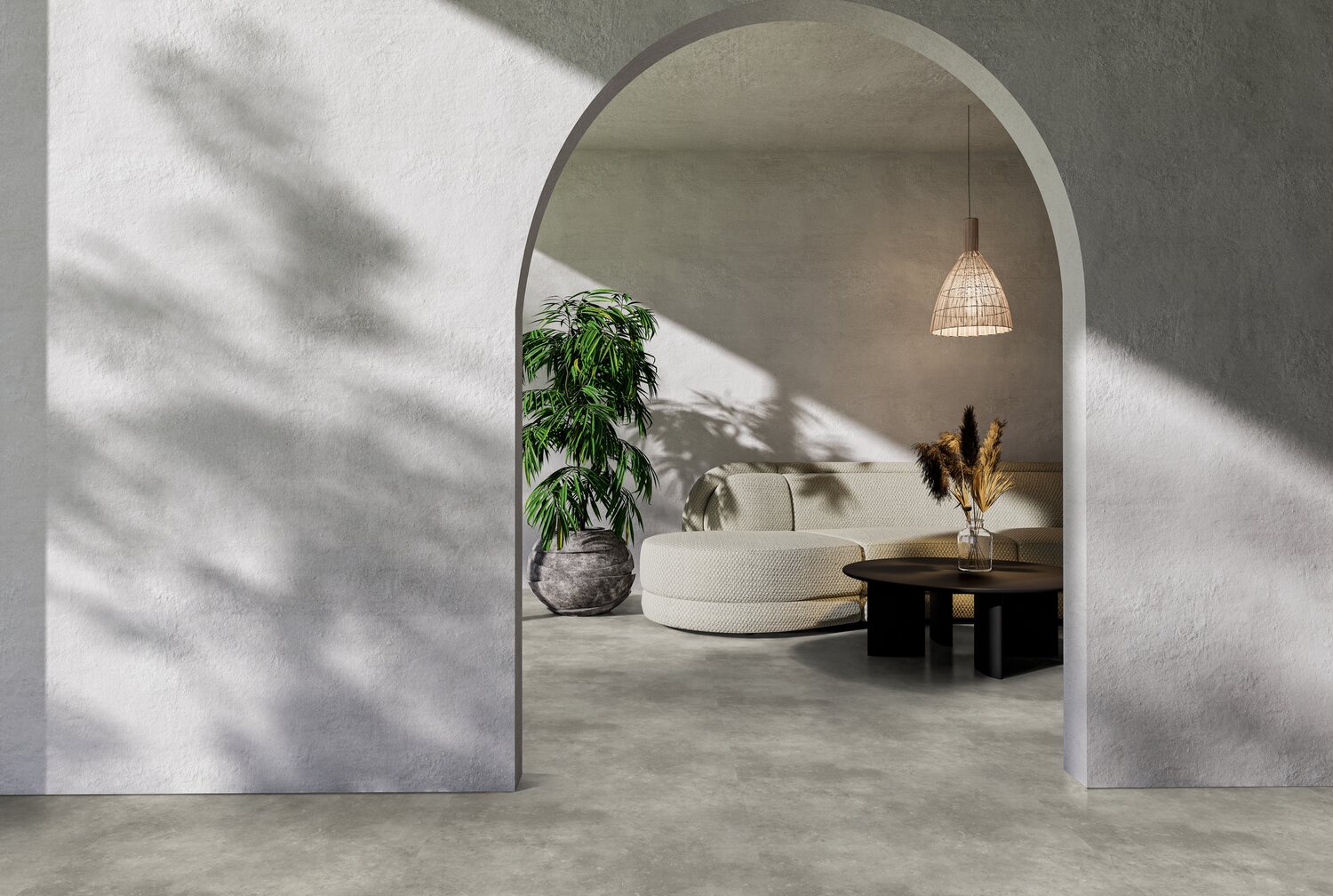 Gerflor Texline Nature Leone Greystone – lyst gulvbelegg i betonglook
