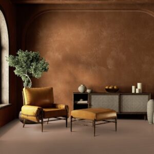 Gerflor Texline Nature Smooth Tearose – varmt gulvbelegg i rosébrun tone