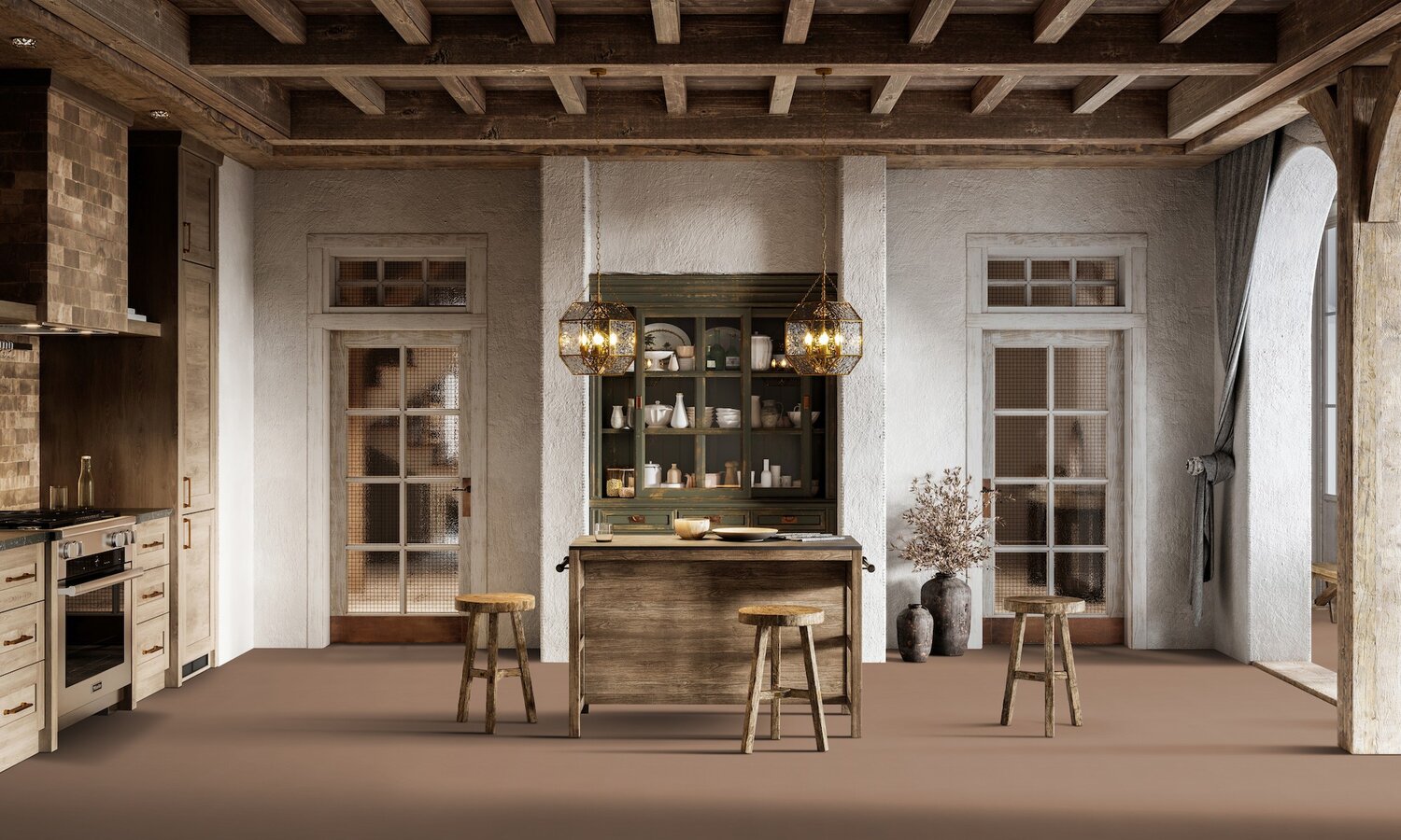 Varmt gulv som gir interiøret en rolig og eksklusiv atmosfære