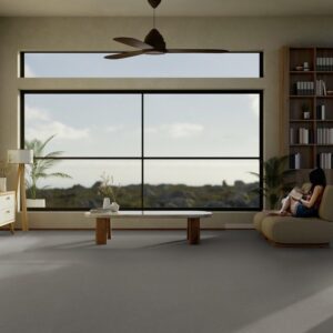 Gerflor Texline Nature Smooth Tierra – mørkt gulvbelegg i gråbrun tone