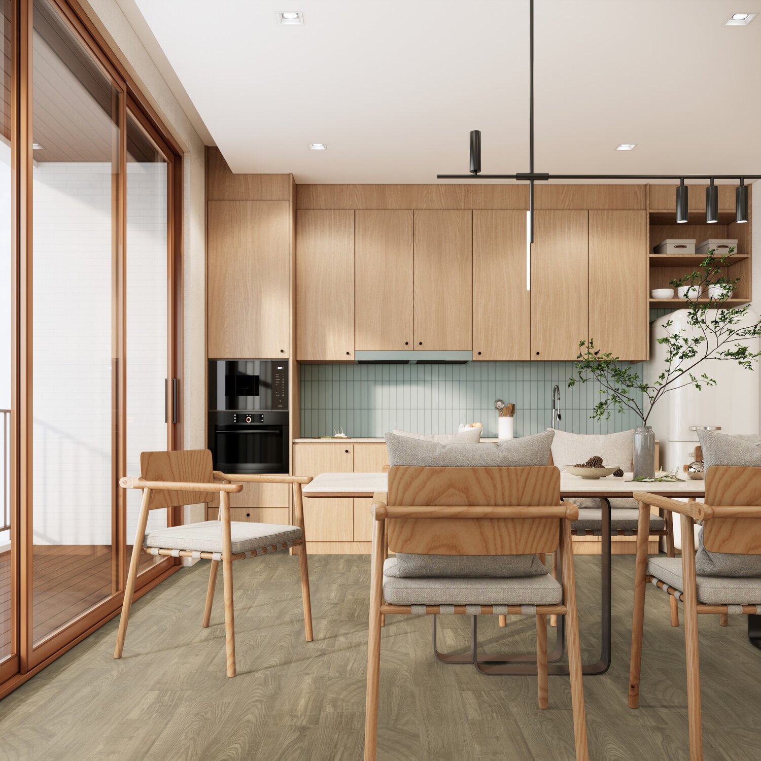 Woodring Honey gulvbelegg – naturlig uttrykk i skandinavisk kjøkken